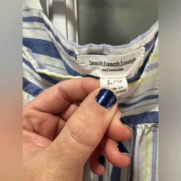 BEACH LUNCH LOUNGE Striped Kimono-Sleeve Top - Picture 7 of 8